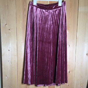 ASOS Velvet A-Line Skirt in Purple
